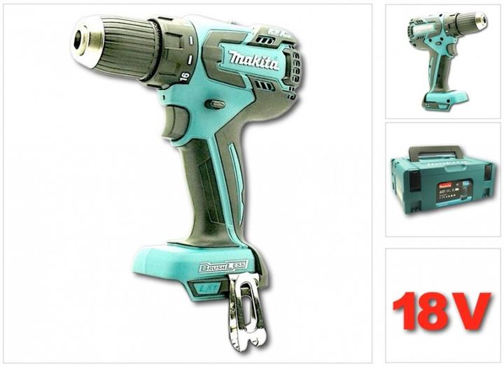 Actual product image Makita BDF 459 ZJ 18 V Li-ion cordless drill driver in MAKPAC 2, without battery, without charger