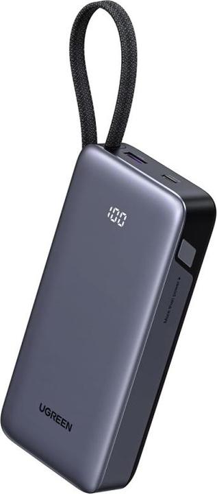 Actual product image Ugreen PB536 20.000mAh 45W power bank 1x USB-A 1x USB-C 1x integrated USB-C cable (20000 mAh, 45 W)