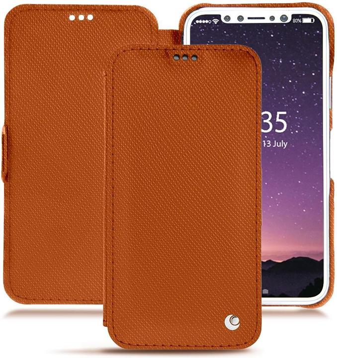 Orange vibrant ( Pantone #e36b39 ), Abaca nero ( Noir / Black )