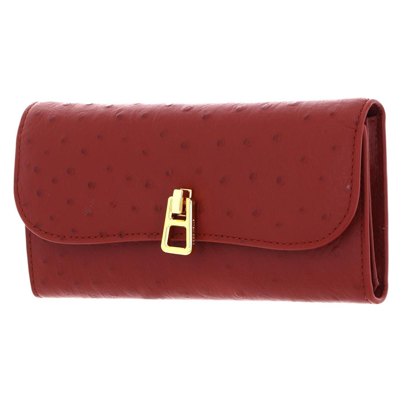 Coccinelle, Damen, Portemonnaie, Magie Ostrich Flap Wallet, Braun