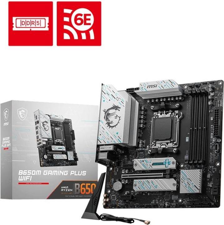 Produktbild MSI B650M GAMING PLUS WIFI (AM5, AMD B650, mATX)