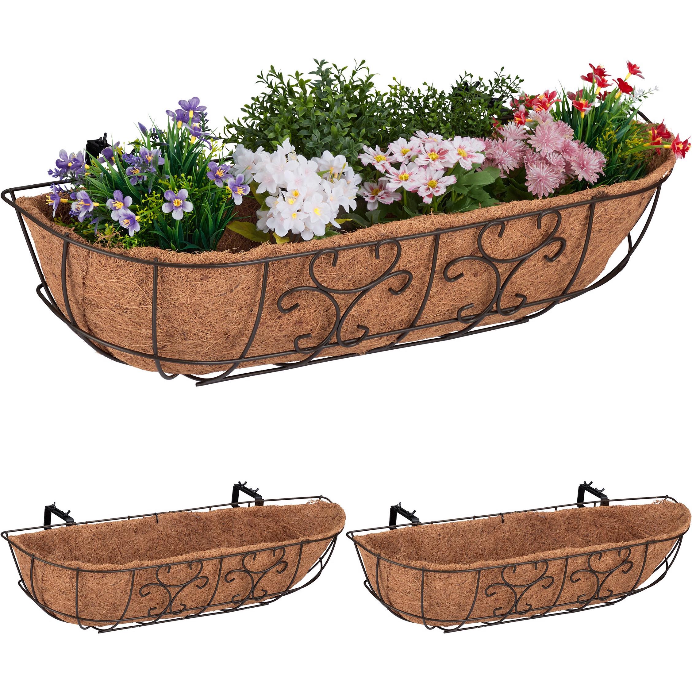 Relaxdays, Blumentopf, Blumenkasten (76 cm)