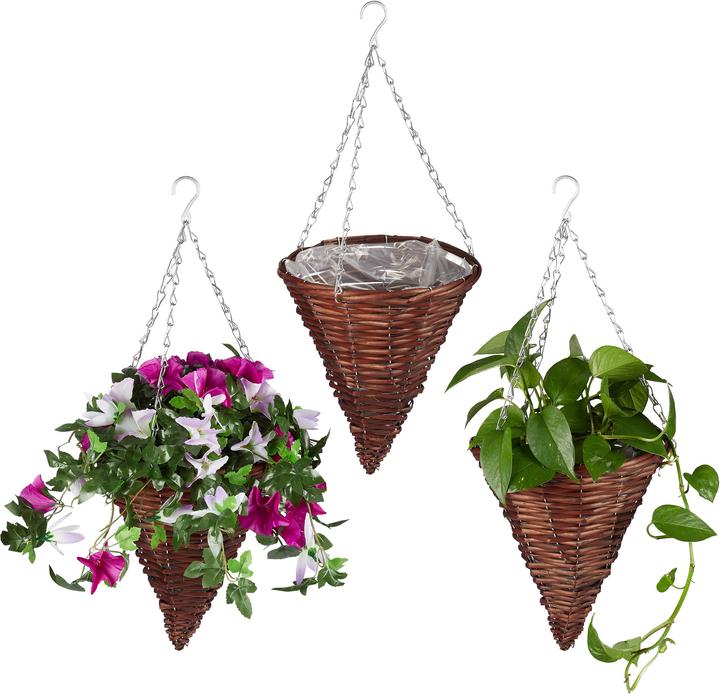 Image du produit Relaxdays Blumenampel (25 x 25 x 58 cm)