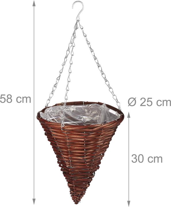 Image du produit Relaxdays Blumenampel (25 x 25 x 58 cm)