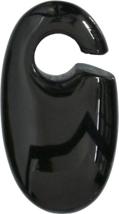 Image du produit Star Piercing Ohrgewicht lang schwarz aus Glas (sans laiton, Verre)