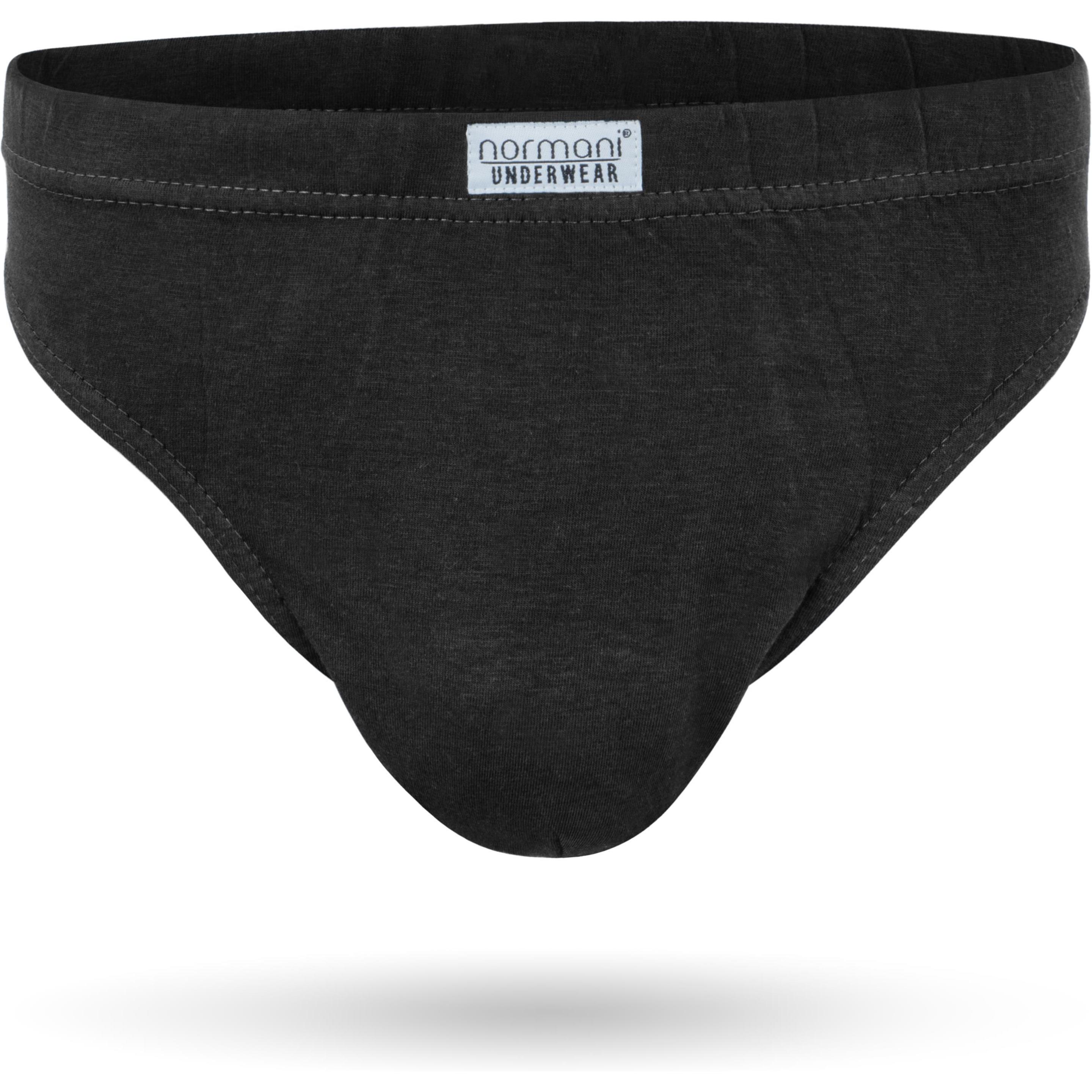 Normani, Herren, Unterhosen, 3 Stück Herren Slips aus 100 % Baumwolle, Schwarz, (M, 3er Pack)