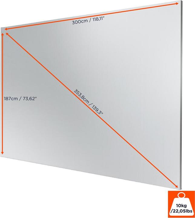Produktbild Celexon Expert PureWhite - Leinwand - geeignet für Wandmontage - 354 cm (139") (139.29", 16:10)