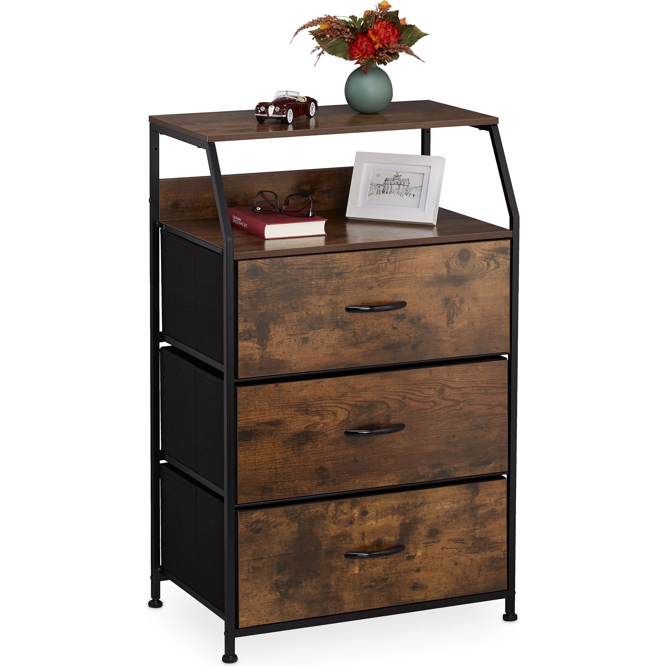 Relaxdays, Kommode + Sideboard, Kommode (61 x 42 x 96.5 cm)