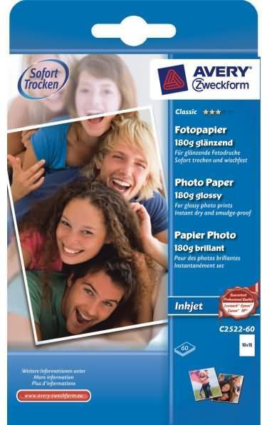 Actual product image Avery Inkjet photo paper (180 g/m², 10 x 15 cm, 60 x)
