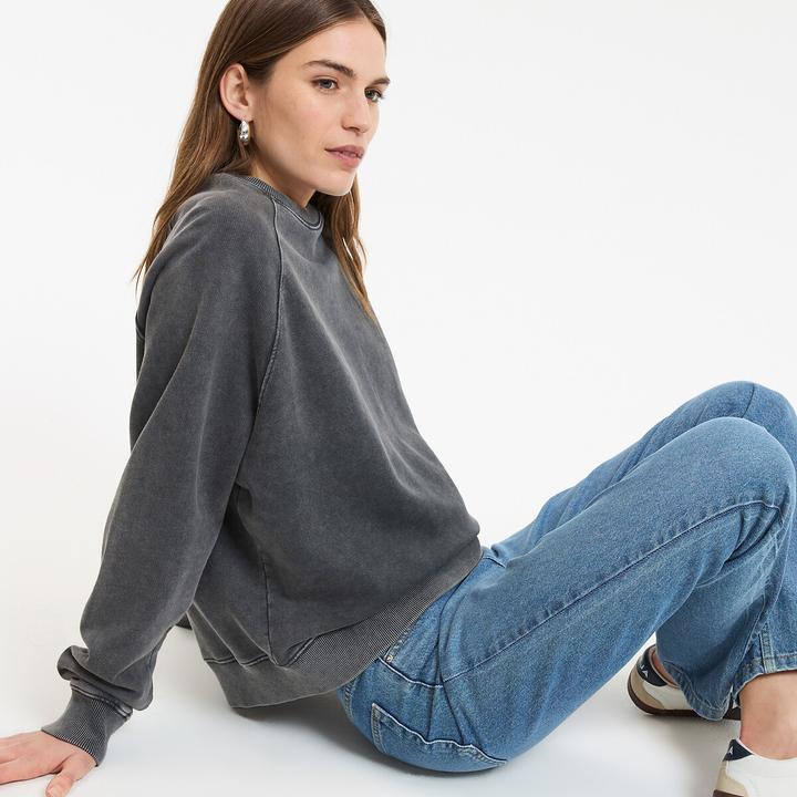 Produktbild La Redoute Collections Sweatshirt mit rundem Ausschnitt (M)
