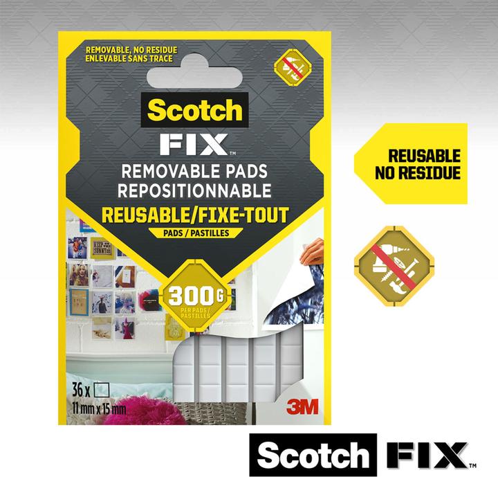 Actual product image Scotch Scotch-Fix Removable Adhesive Pads
