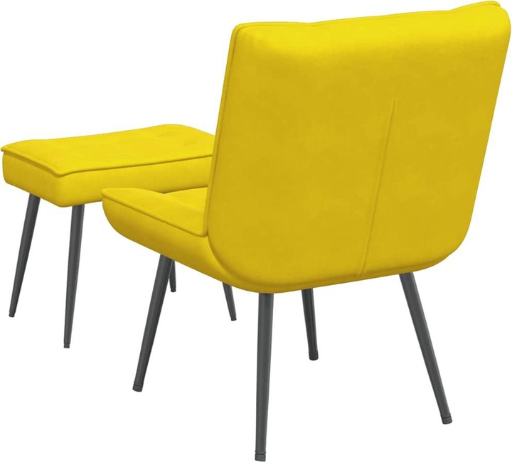 Immagine prodotto VidaXL Poltrona relax con sgabello poltrona in velluto giallo poltrona con sgabello