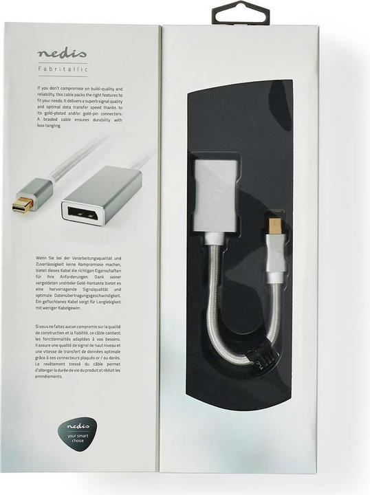 Actual product image Nedis Mini DisplayPort Cable DisplayPort 1.2 Mini DisplayPort Male DisplayPort Female 21.6 Gbps V (0.20 m)