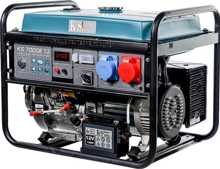 Actual product image Könner & Söhnen PETROL GENERATOR 5.0kW 230/400V ELECTRIC START AVR VST KS7000E-1/3 (5000 W, 1.10 l)