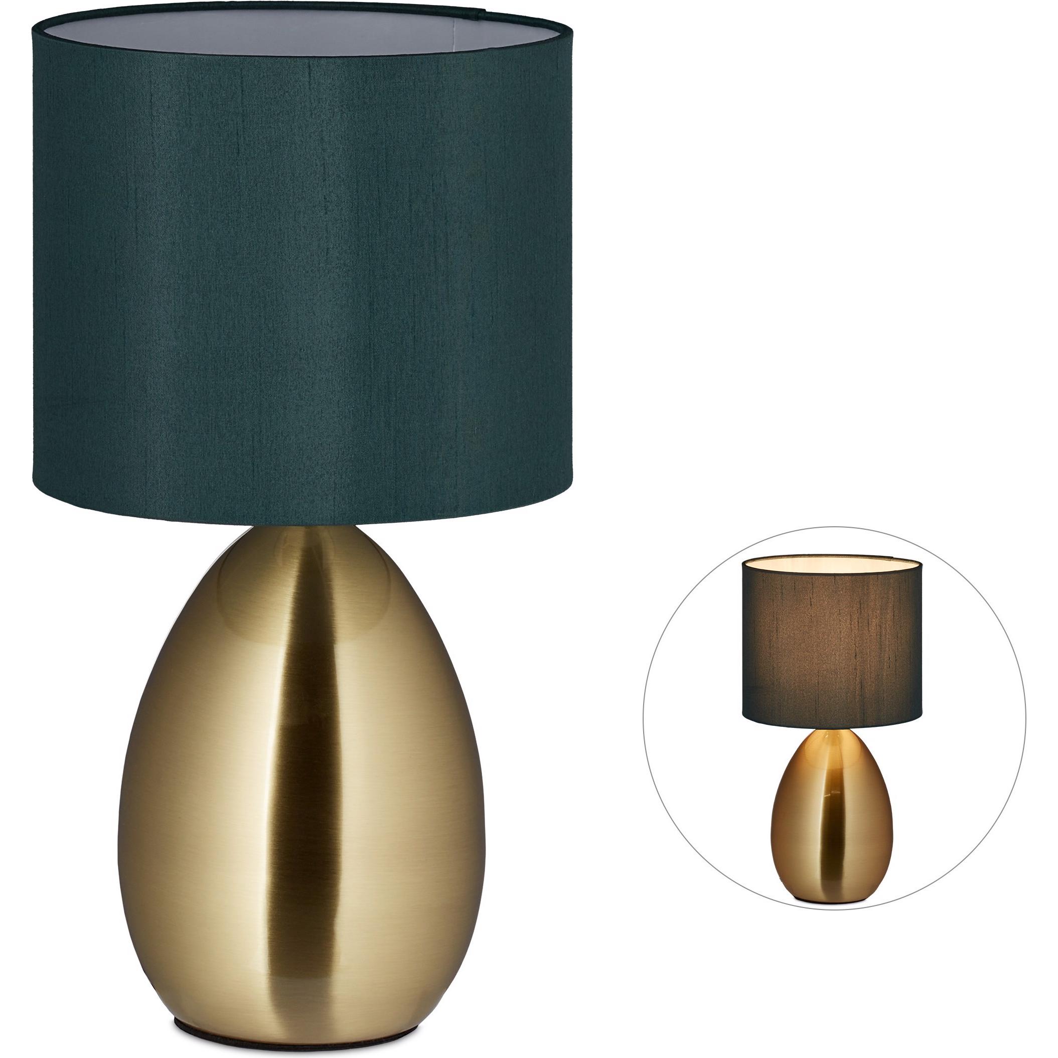 Relaxdays, Tischlampe, Nachttischlampe (E14)