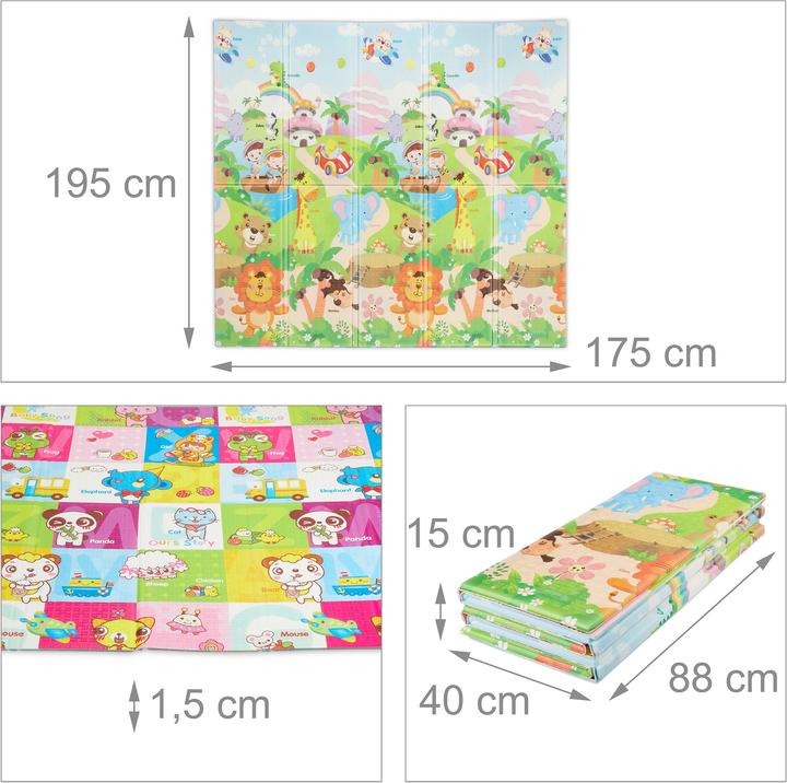 Produktbild Relaxdays Spielmatte (195 x 175 x 1.5 cm)