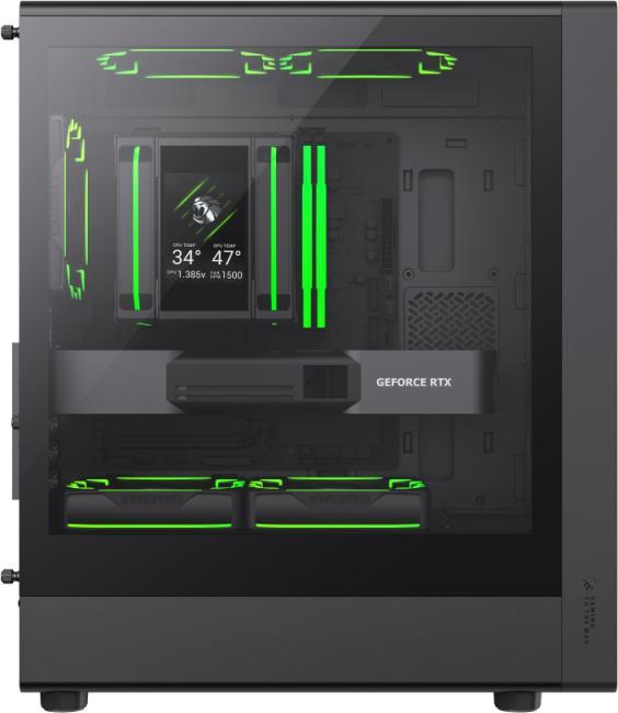 Actual product image GameMax Boitier Mini Tour Micro ATX Aeris 330 ARGB avec panneau vitré (Noir) (mATX)