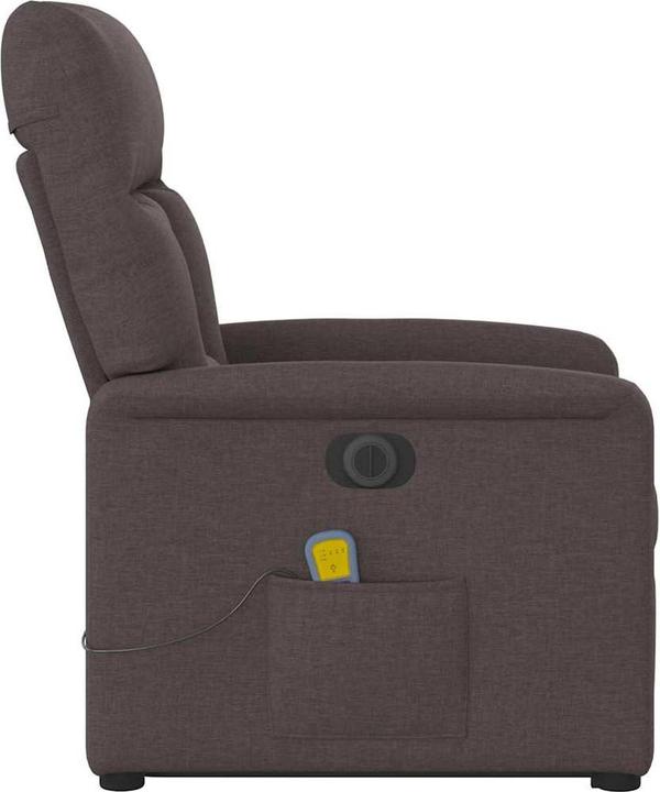 Produktbild VidaXL Elektrischer Massagesessel mit Aufstehhilfe Dunkelbraun Stoff