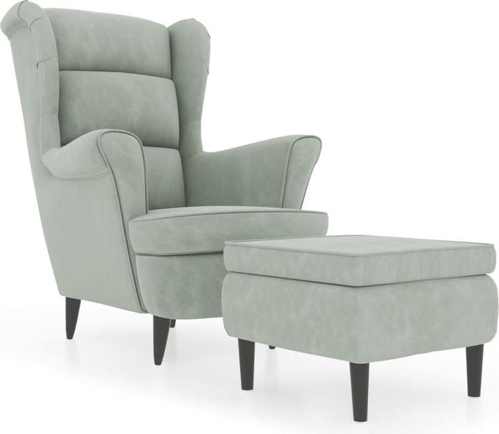 Produktbild vidaXL Sessel mit Hocker