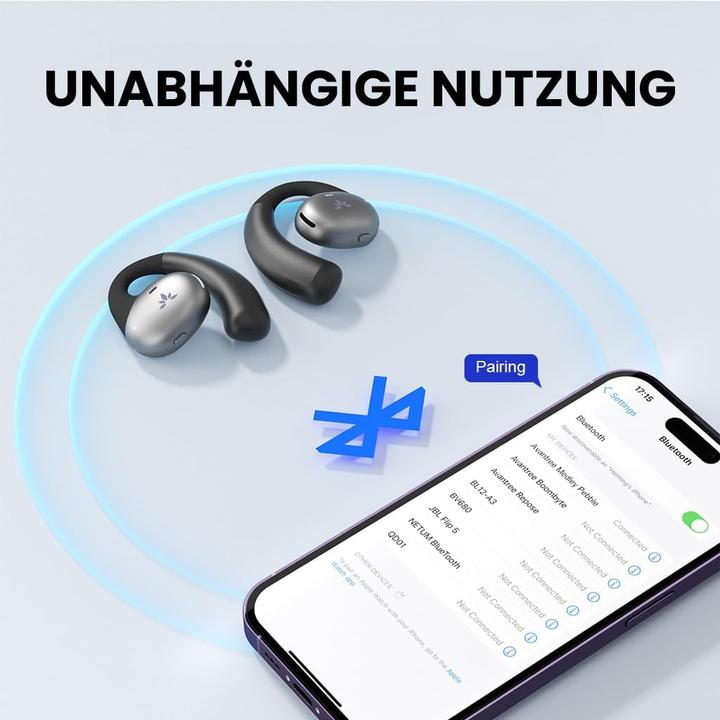 Produktbild Avantree Medley Pebble Open-Ear-Funkkopfhörer (Keine Geräuschunterdrückung, 10 h, Kabellos)