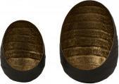 Immagine prodotto IKO Portacandele in metallo nero e oro interno 2 misur (2 x)
