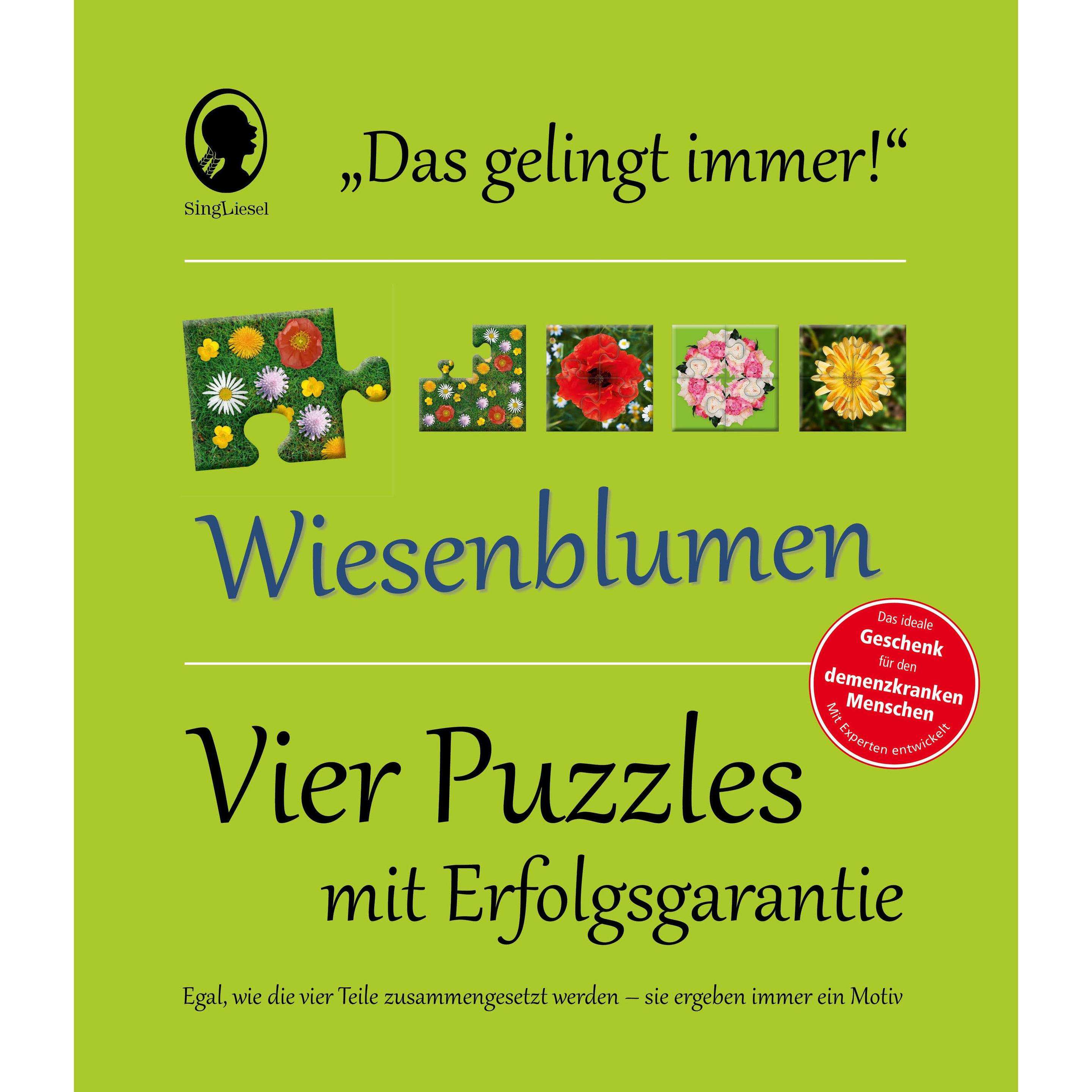 Magni SingLiesel-Puzzle Wiesenblumen. Das Demenz-Puzzle, das Immer gelingt (4 Teile)