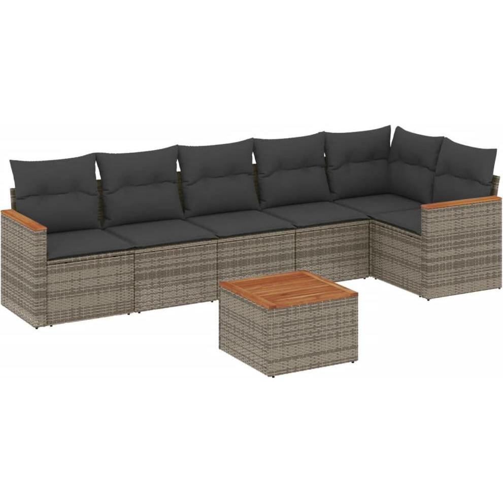 VidaXL, Gartenlounge, 10-tlg. Garten-Lounge-Set mit Kissen