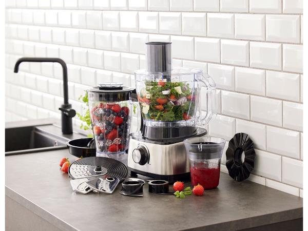 Actual product image F&H Group Nordic Sense - Foodprocessor 3 litre 1000 watt - Steel/Black (25080) (3000 ml, 1000 W)