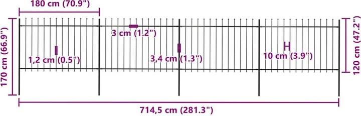 Produktbild vidaXL Zaunpaneel