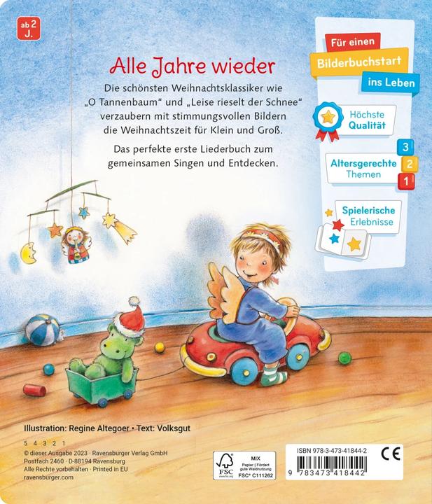 Immagine prodotto Ravensburger Meine liebsten Weihnachtslieder (Tedesco, Folclore, 2023)
