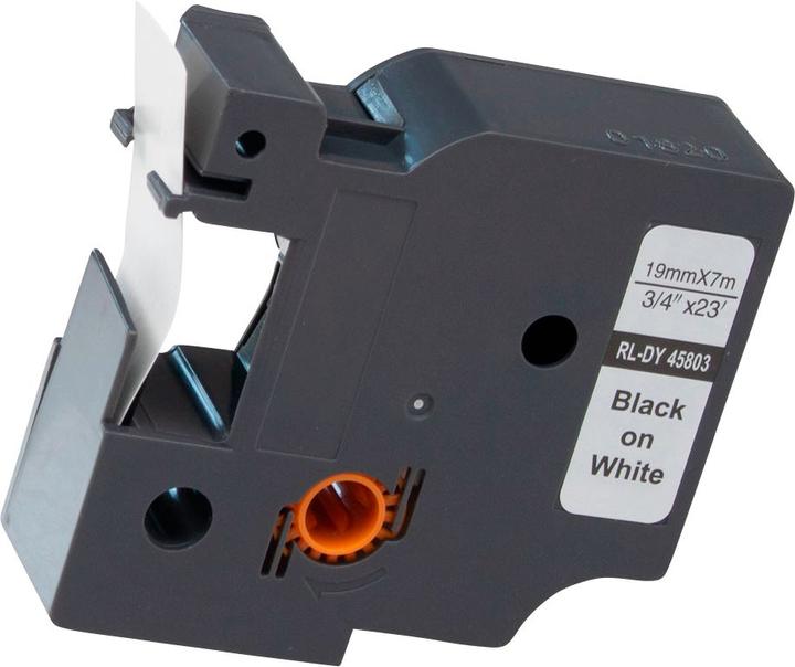 Produktbild Schriftband 15574 Kompatibel ersetzt DYMO 45803 Bandfarbe: Weiss Schriftfar (1.90 cm, Weiss)