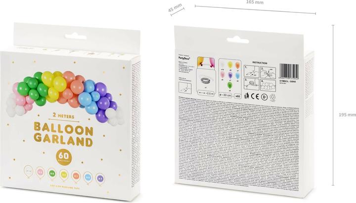 Produktbild Amscan Balloon Girlande Regenbogen m (60 x)