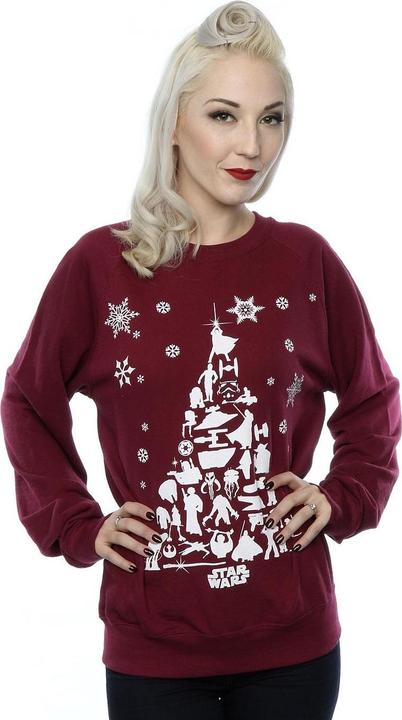 Actual product image Star Wars Womens/Ladies Christmas Tree Sweatshirt (S)
