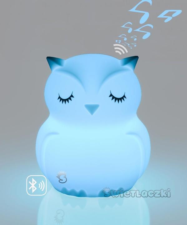 Actual product image MesMed Changing color silicone lamp with Bluetooth speaker Fluorescent Owl HU HU