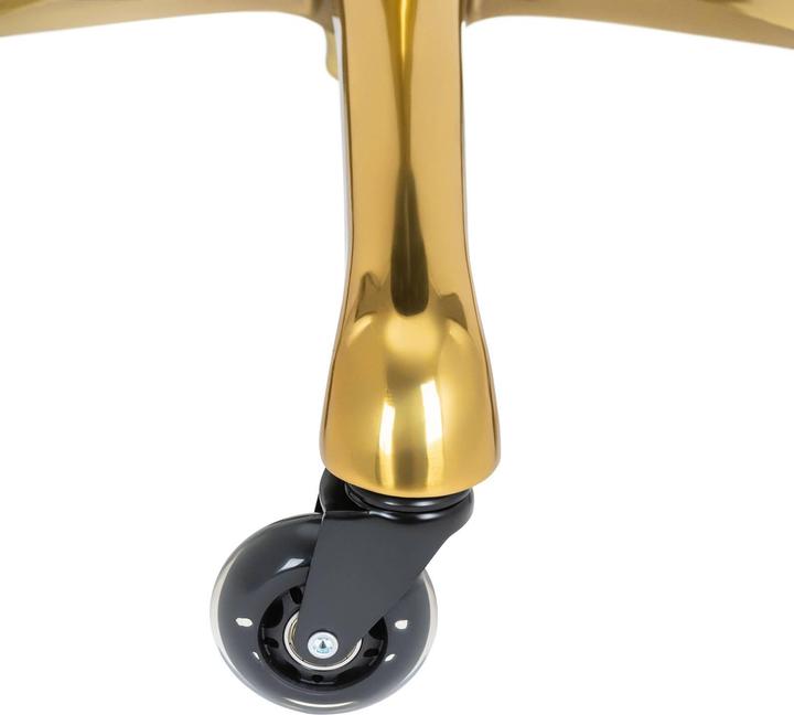 Produktbild Physa Rollhocker 54 - 72 cm 150 kg Schwarz / Gold höhenverstellbar 360° Arbeitshocker (54 - 72 cm)