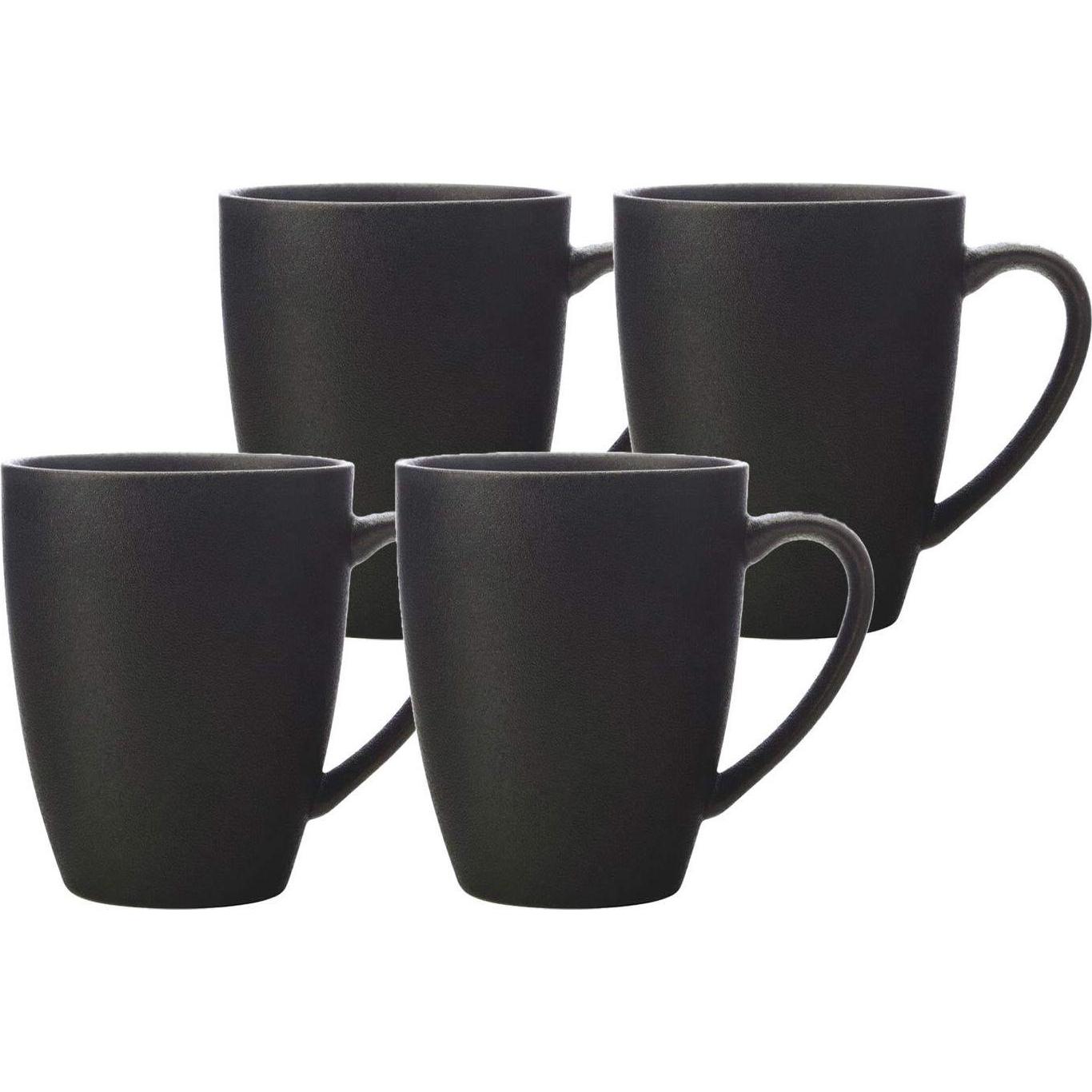 Maxwell & Williams, Tasse, Kaffeebecher Caviar Black (400 ml, 4 x)