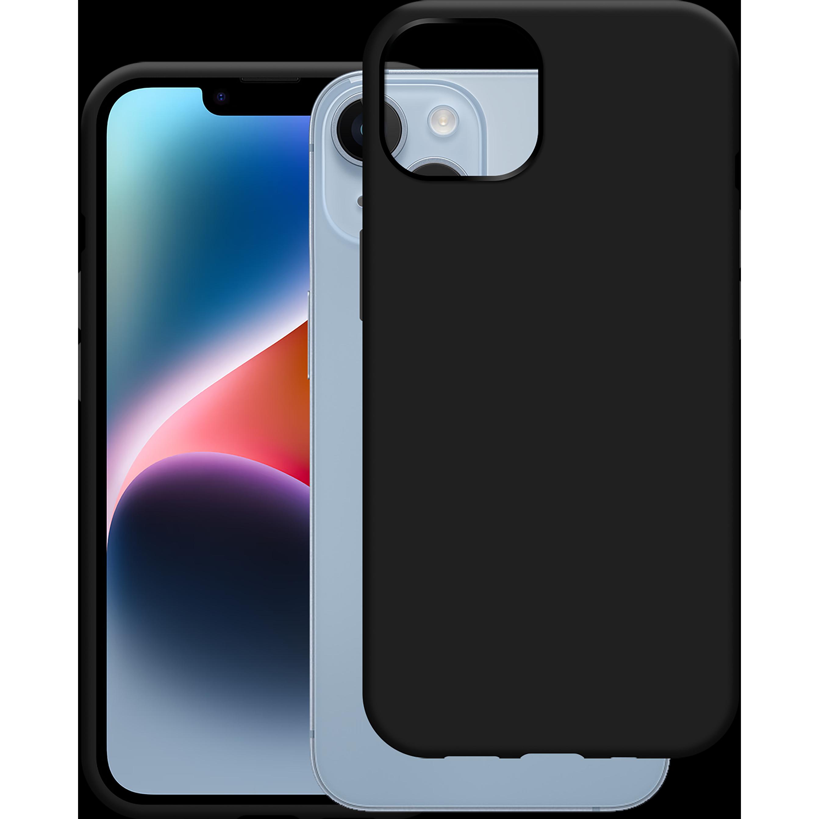 Cazy Silikon Hülle Kompatibel mit iPhone 14 - Soft TPU Schutz - (Apple iPhone 14), Smartphone Hülle, Schwarz