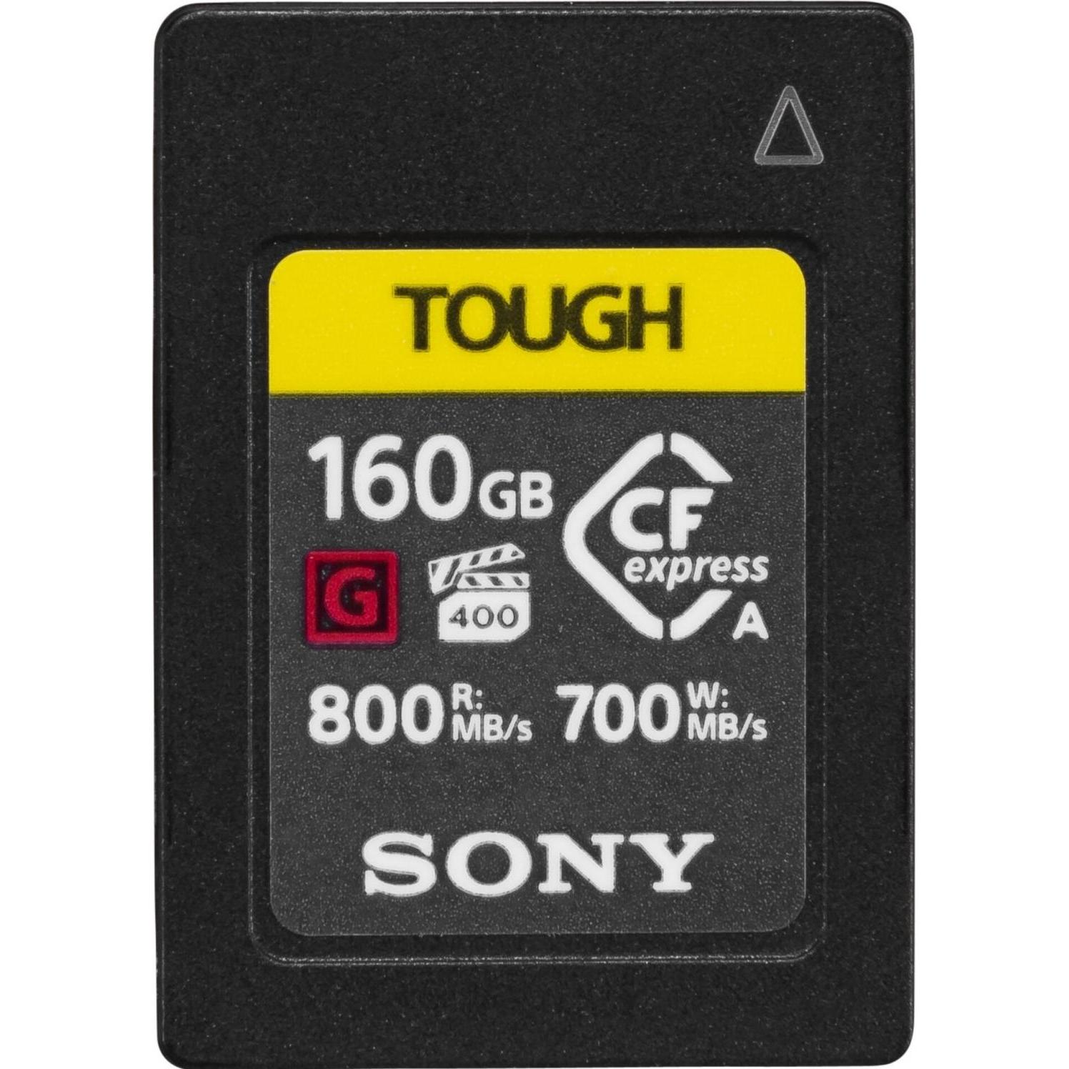 Sony CFexpress Tough Typ A (160 GB, CFexpress Typ A), Speicherkarte, Schwarz, Gelb