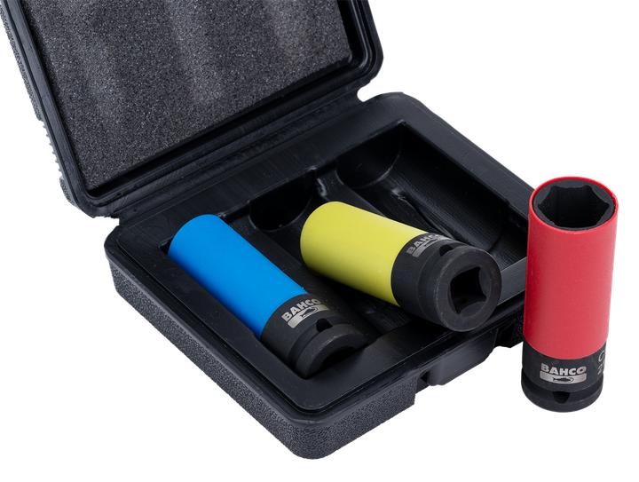 Actual product image Bahco Wheel Socket Sets,17/19/21mm (1/2")