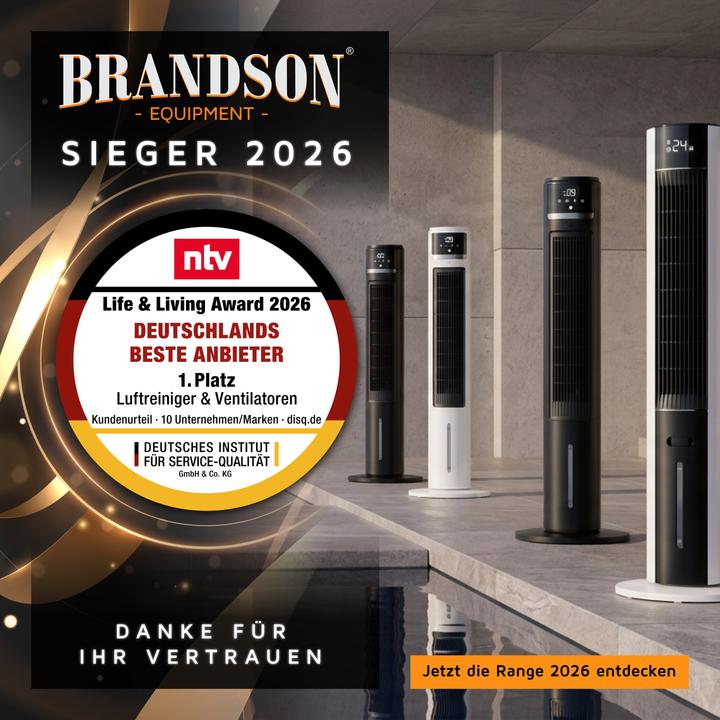 Produktbild Brandson Luftkühler, 3,2L Wassertank, Ion-Funktion, Fernbedienung, Turmventilator, Klimaanlage