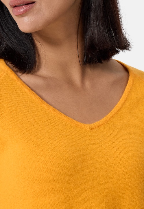 Produktbild Cash-Mere Kaschmir V-Ausschnitt Pullover mit Seitenschlitzen (S)