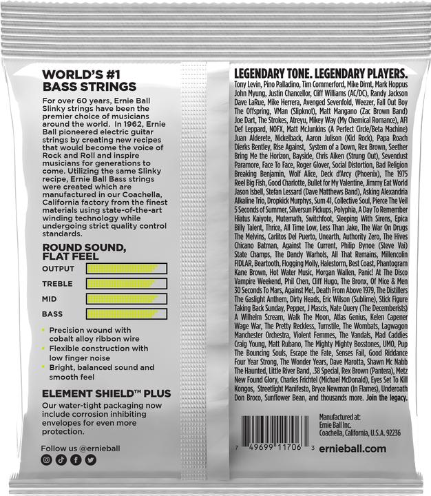 Nutritional values and ingredients Ernie Ball 2818 (4 x, Electric bass, 0.05")
