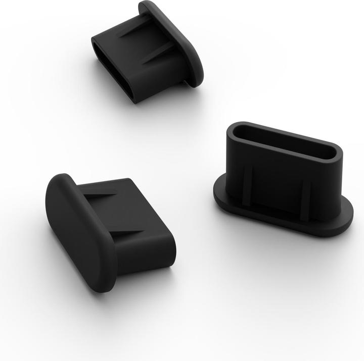 Immagine prodotto Mobile Origin USB-C Dust Plug & Cleaning Brush CL1 Black/Clear for iPhone/Android