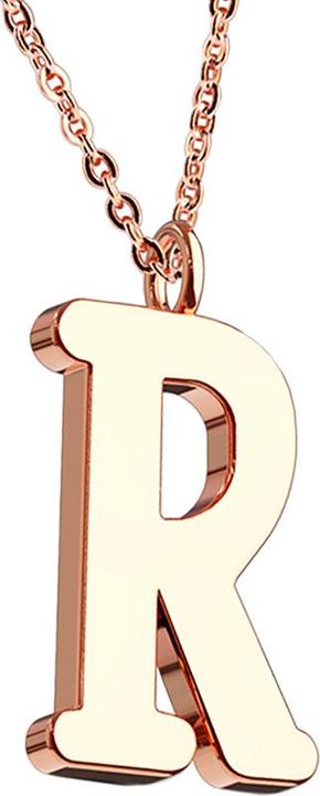 Produktbild Star Piercing Kette rosegold Anhänger Buchstabe R (ohne Messing, Chirurgenstahl 316L)