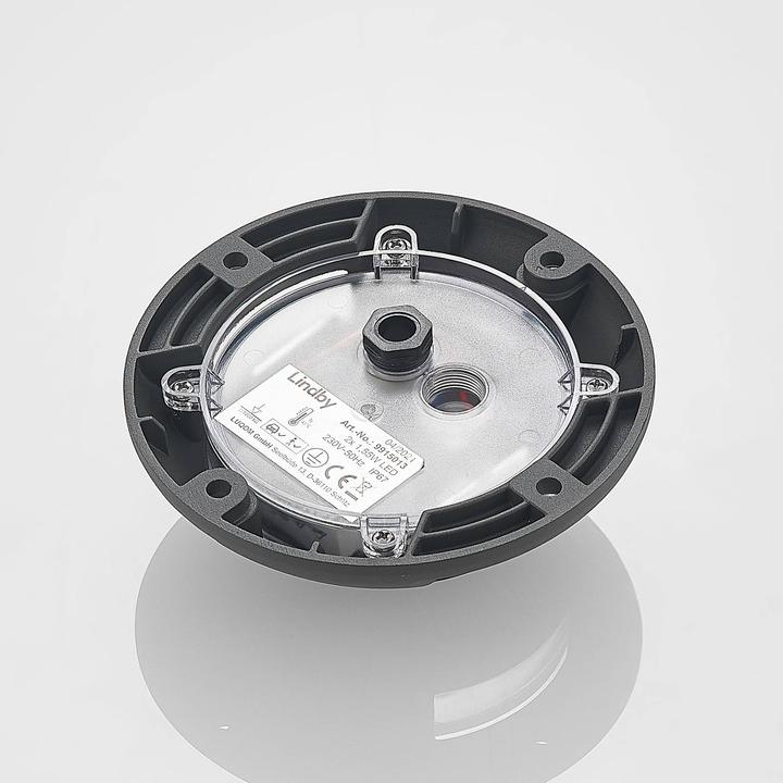 Actual product image Lindby Huban LED floor surface mounted light, two-flame (220 lm, IP67)