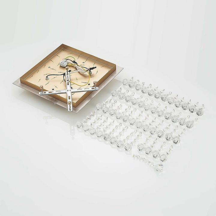 Produktbild Lindby Rimedia Kristall-Deckenleuchte, gold, 35 cm (G9)