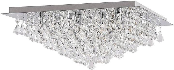Produktbild Lindby Rimedia Kristall-Deckenleuchte, chrom 55 cm (G9)