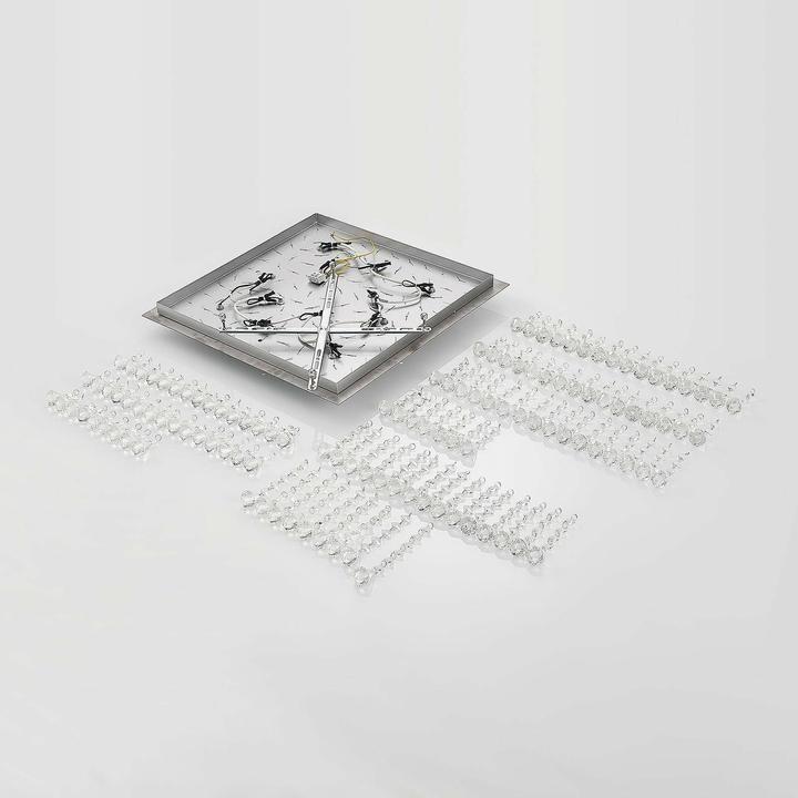 Produktbild Lindby Rimedia Kristall-Deckenleuchte, chrom 55 cm (G9)
