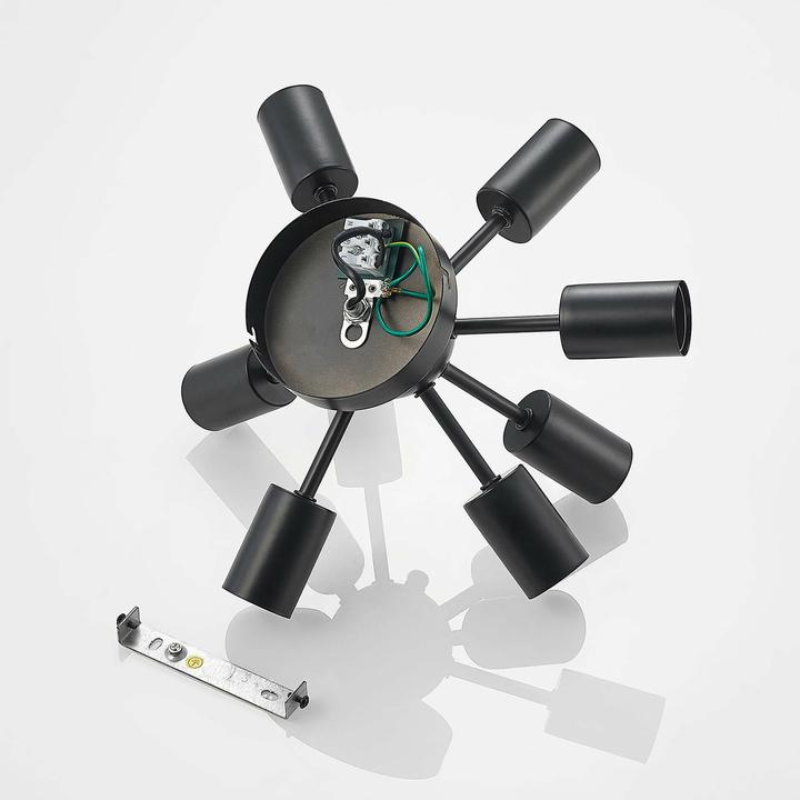 Actual product image Lindby Rayos ceiling light, black matt (E27)