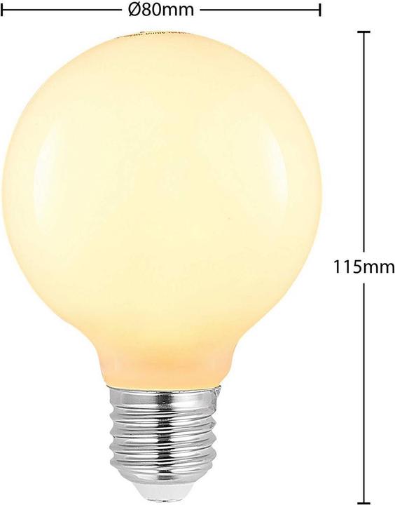 Actual product image Arcchio LED lamp E27 8W G80 2,700K dimmable, opal (E27, 980 lm, 1 x)